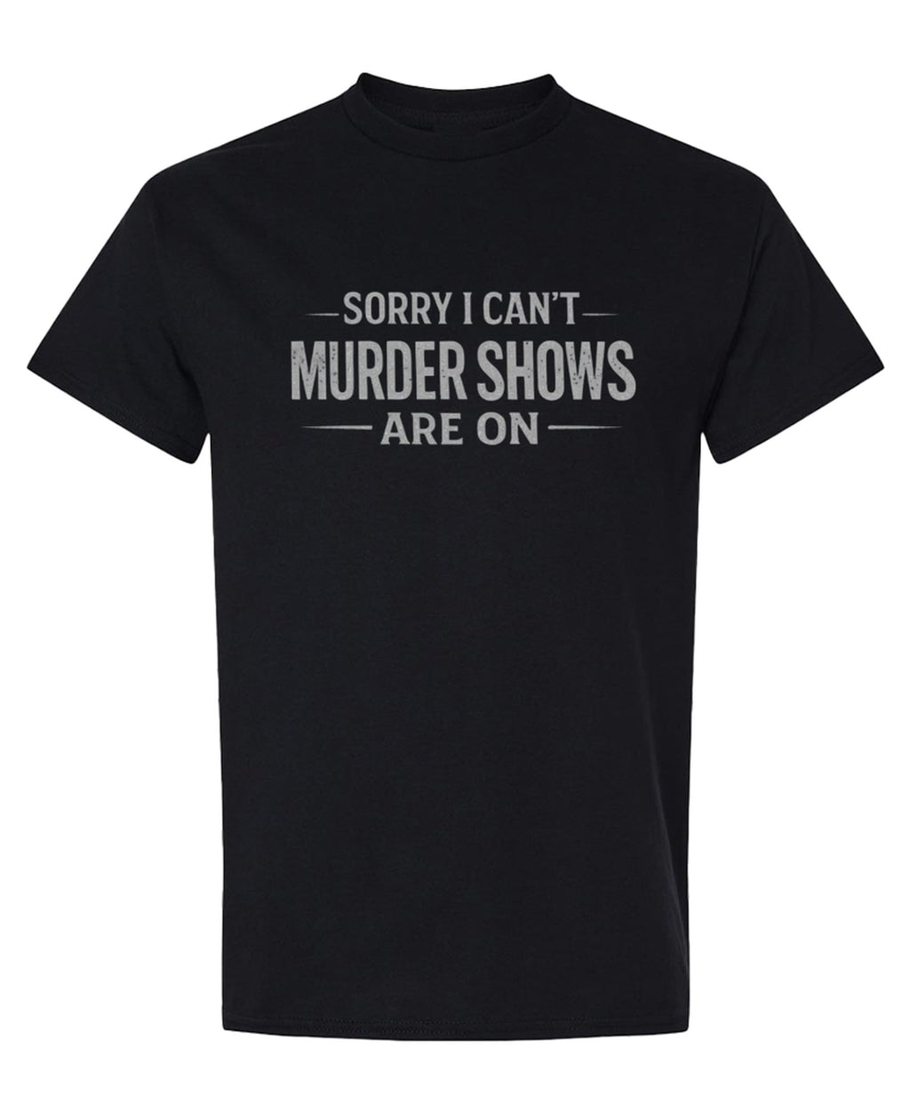 True Crime — Black T-Shirt — front