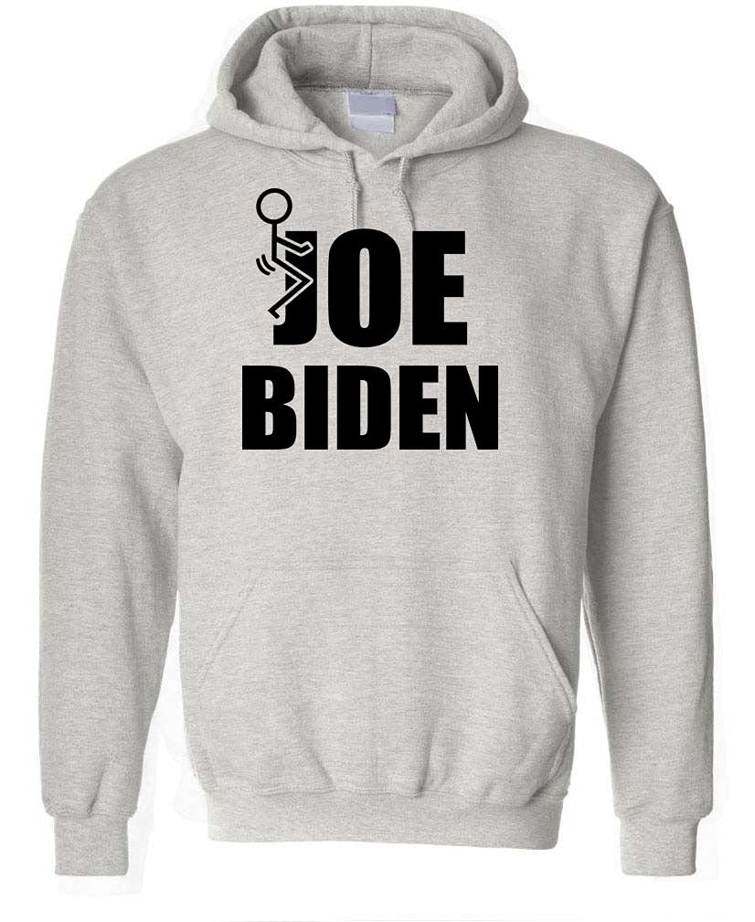 Joe Biden Stick Figure — Sport Gray Hoodie — front