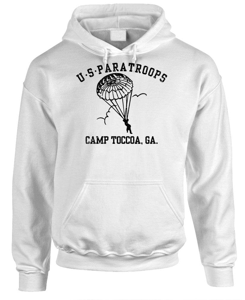 US Paratroops Camp Toccoa — White Hoodie — front