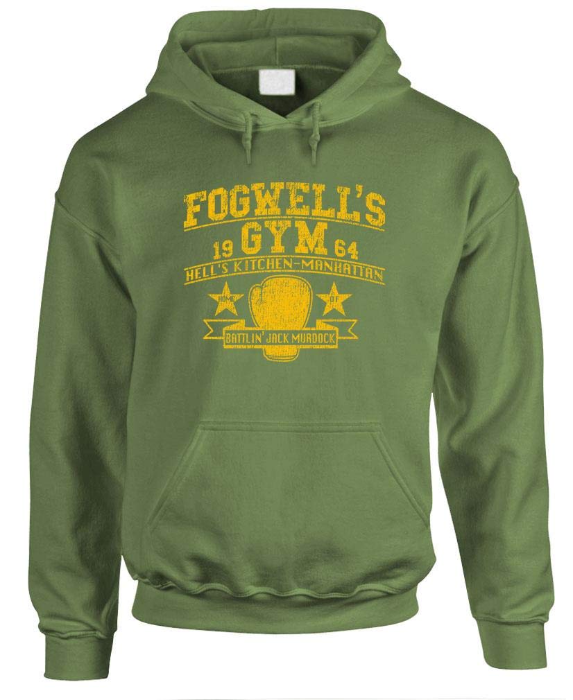 Fogwell's Gym — Military Green Hoodie — front