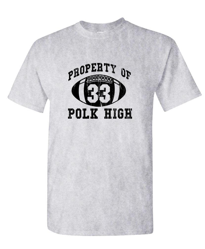 Property of Polk High 33 — Ash T-Shirt — front