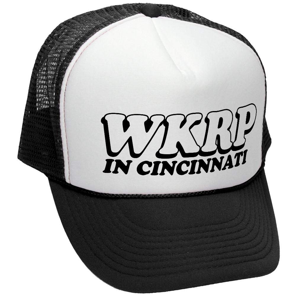 WKRP Cincinnati — Black Trucker Hat — front