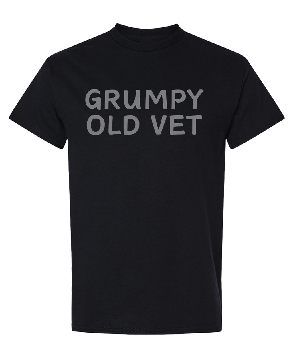 Grumpy Old Vet — Black T-Shirt — front