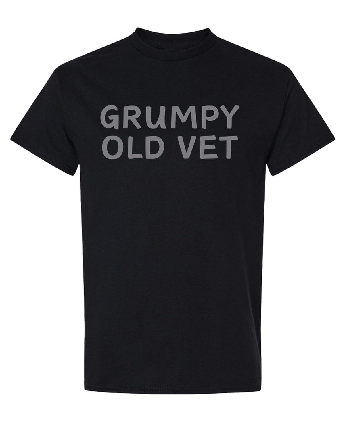 Grumpy Old Vet — Black T-Shirt — front