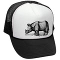 Rhino — Black Trucker Hat — front