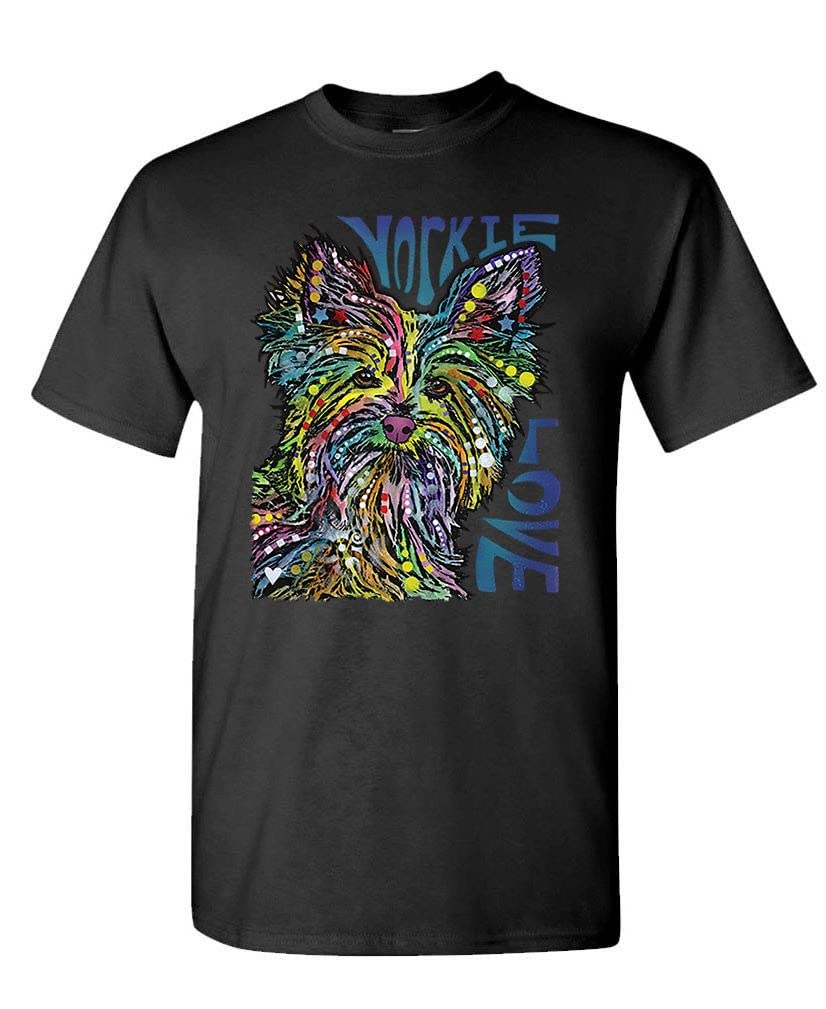 Yorkie Luv — Black T-Shirt — front