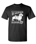 Wiener Rides 25 Cents — Black T-Shirt — front