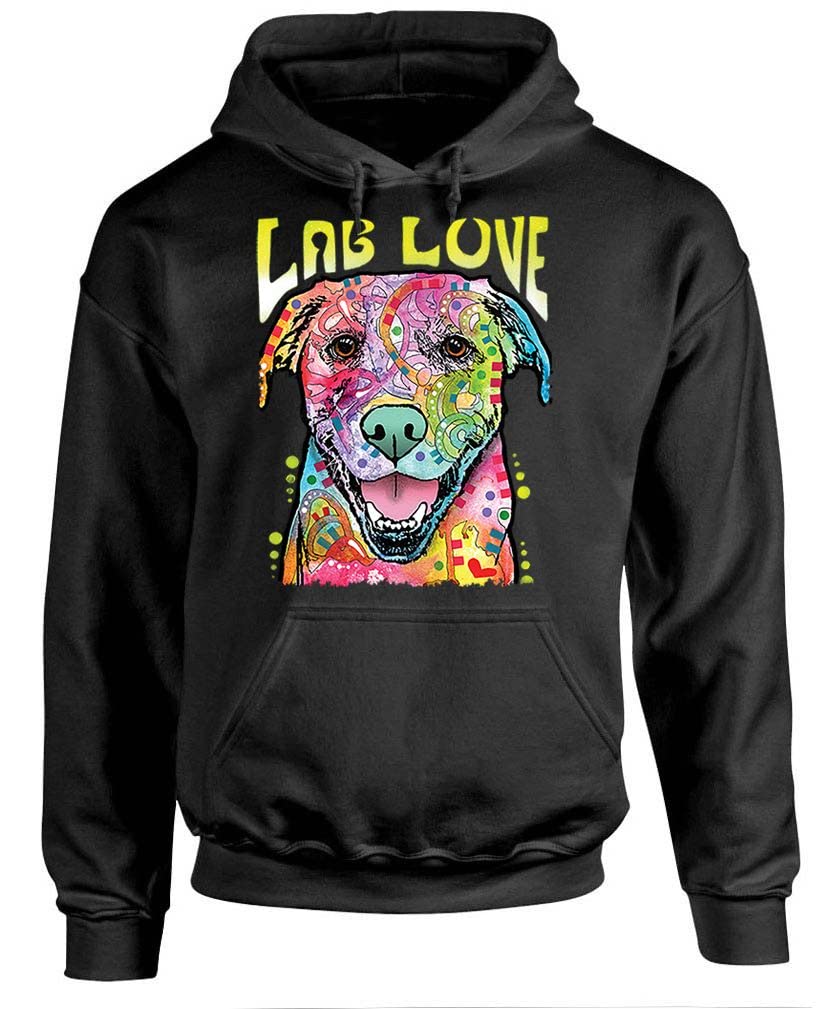 Lab Love — Black Hoodie — front
