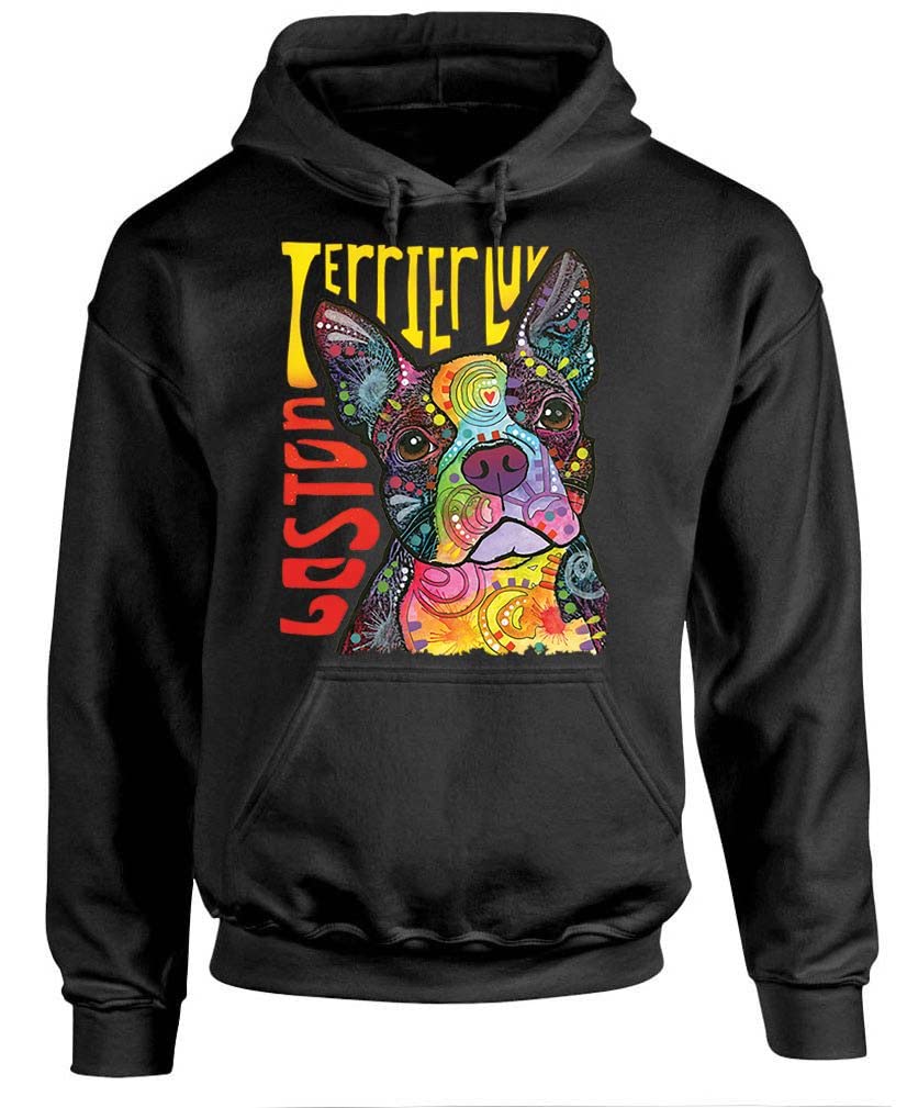Terrier Luv — Black Hoodie — front