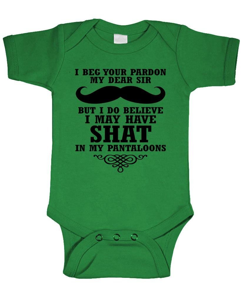 I Have Shat in My Pantaloons — Green Infant Bodysuit — front