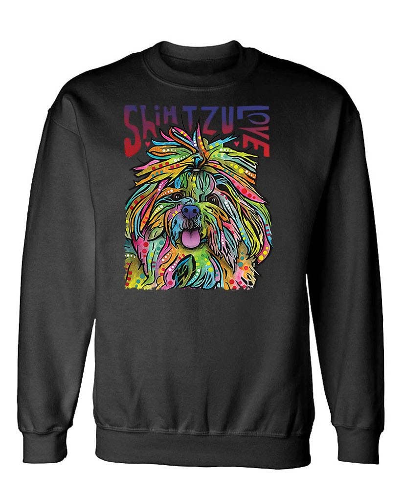 Shih Tzu Luv — Black Sweatshirt — front