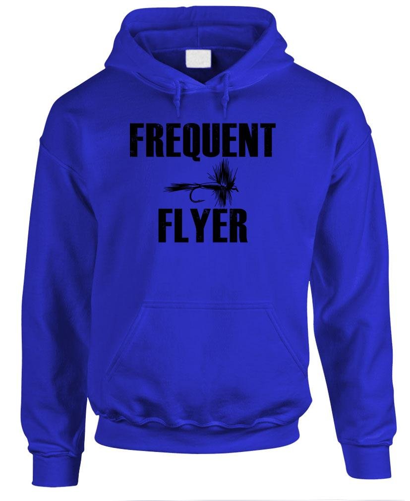 Frequent Flyer Fishing — Royal Blue Hoodie — front
