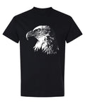 Bald Eagle Portrait — Black T-Shirt — front