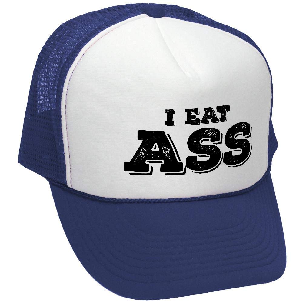 I Eat Ass — Navy Trucker Hat — front