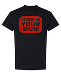 As Seen on Your Mom — Black T-Shirt — front