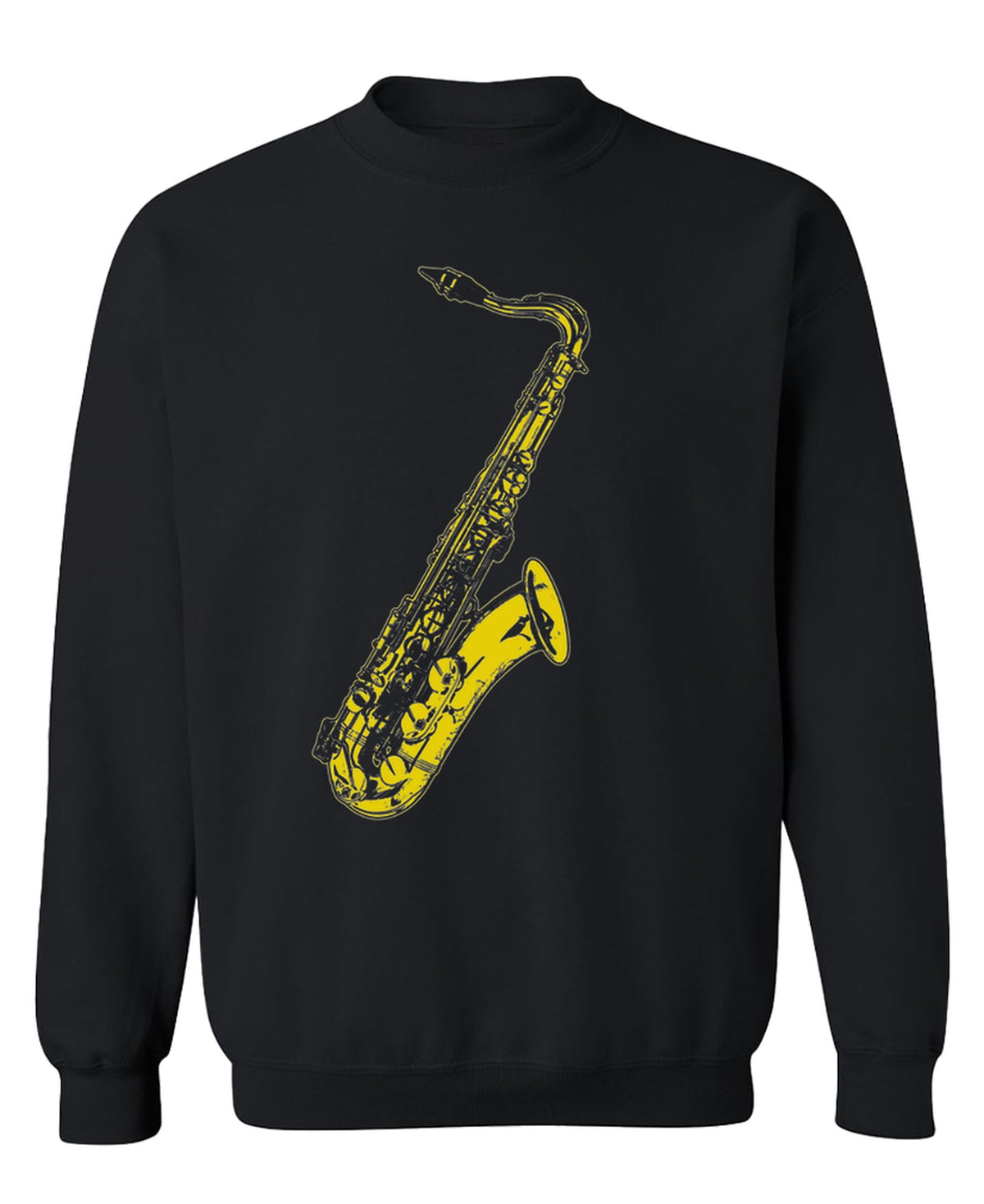 Golden Saxophone — Black Sweatshirt — front