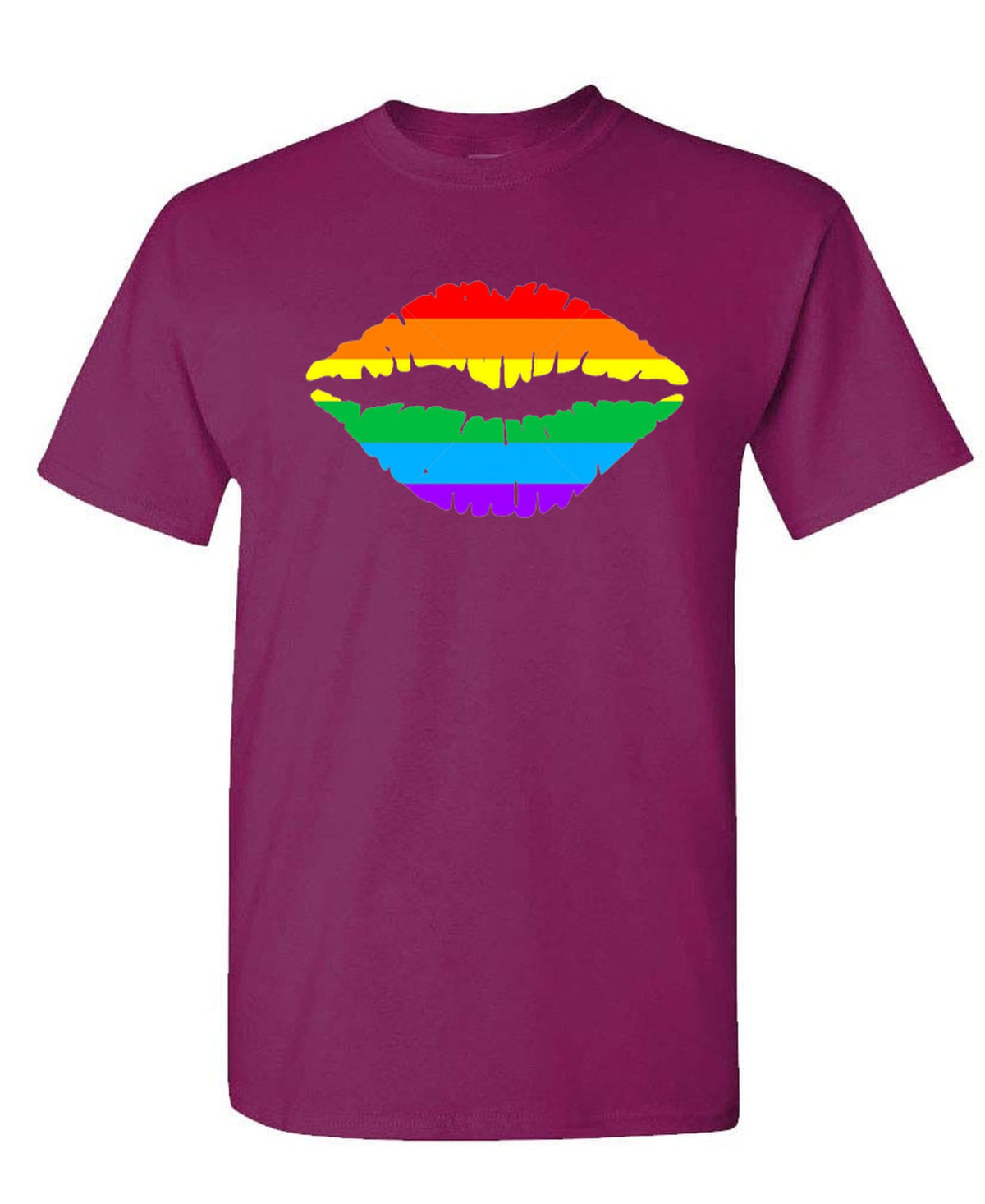 Rainbow Lips — Berry T-Shirt — front