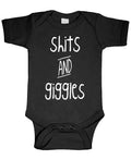 Shits and Giggles — Black Infant Bodysuit — front