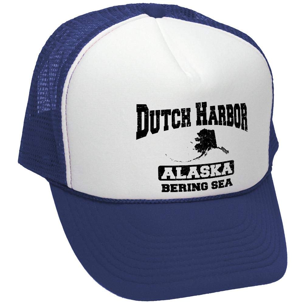 Dutch Harbor Alaska — Navy Trucker Hat — front
