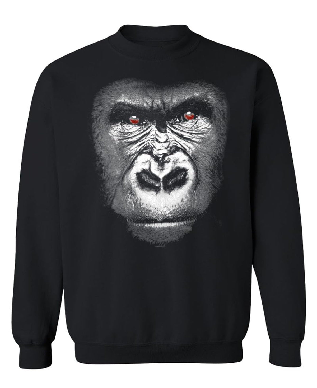 Silverback Gorilla Portrait — Black Sweatshirt — front