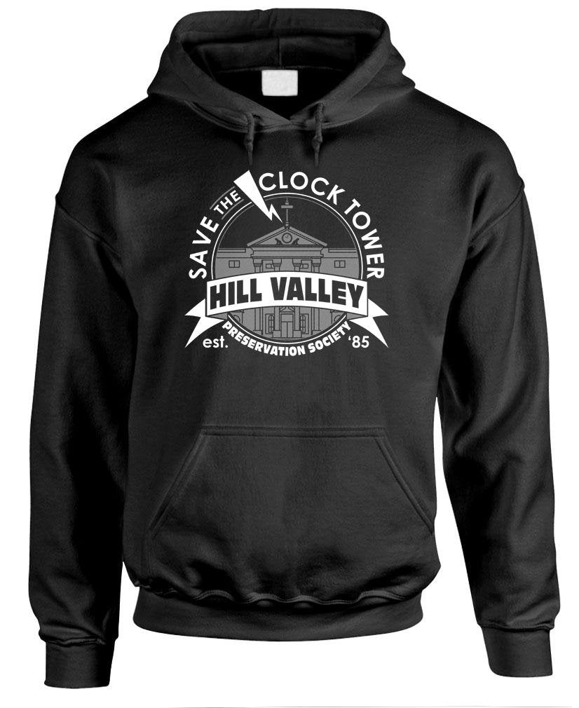 Save the Clock Tower Hill Valley — Black Hoodie — front