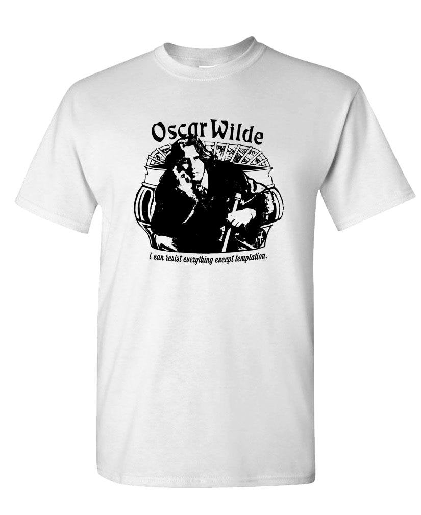Oscar Wilde Temptation Portrait — White T-Shirt — front