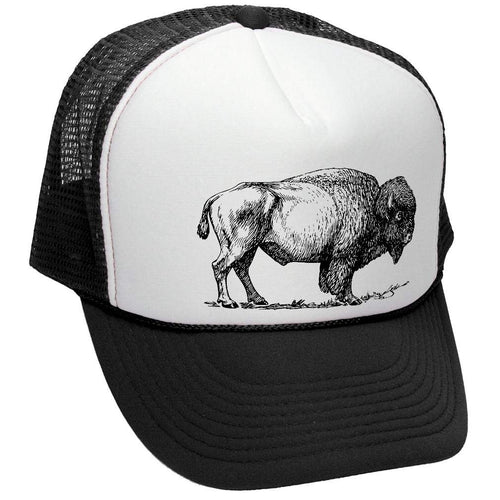 American Bison — Black Trucker Hat — front