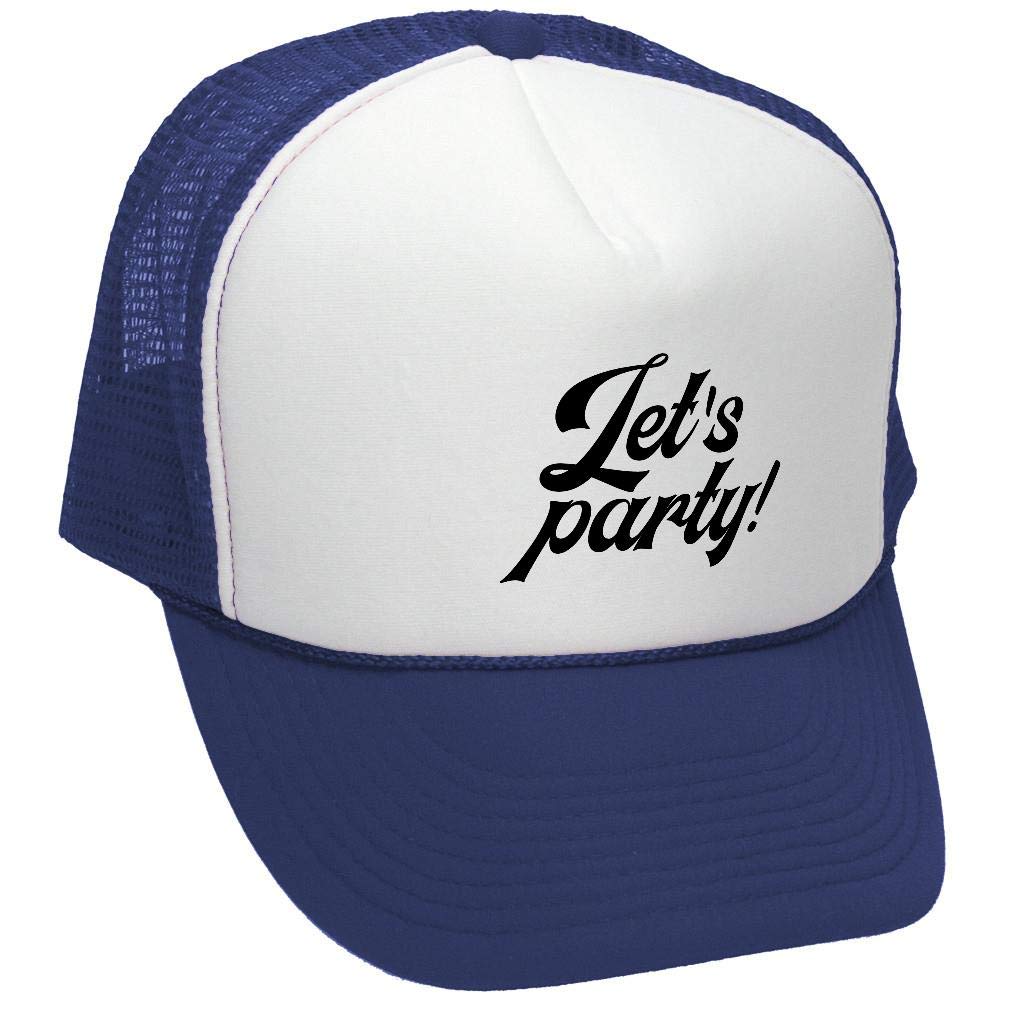 Let's Party — Navy Trucker Hat — front
