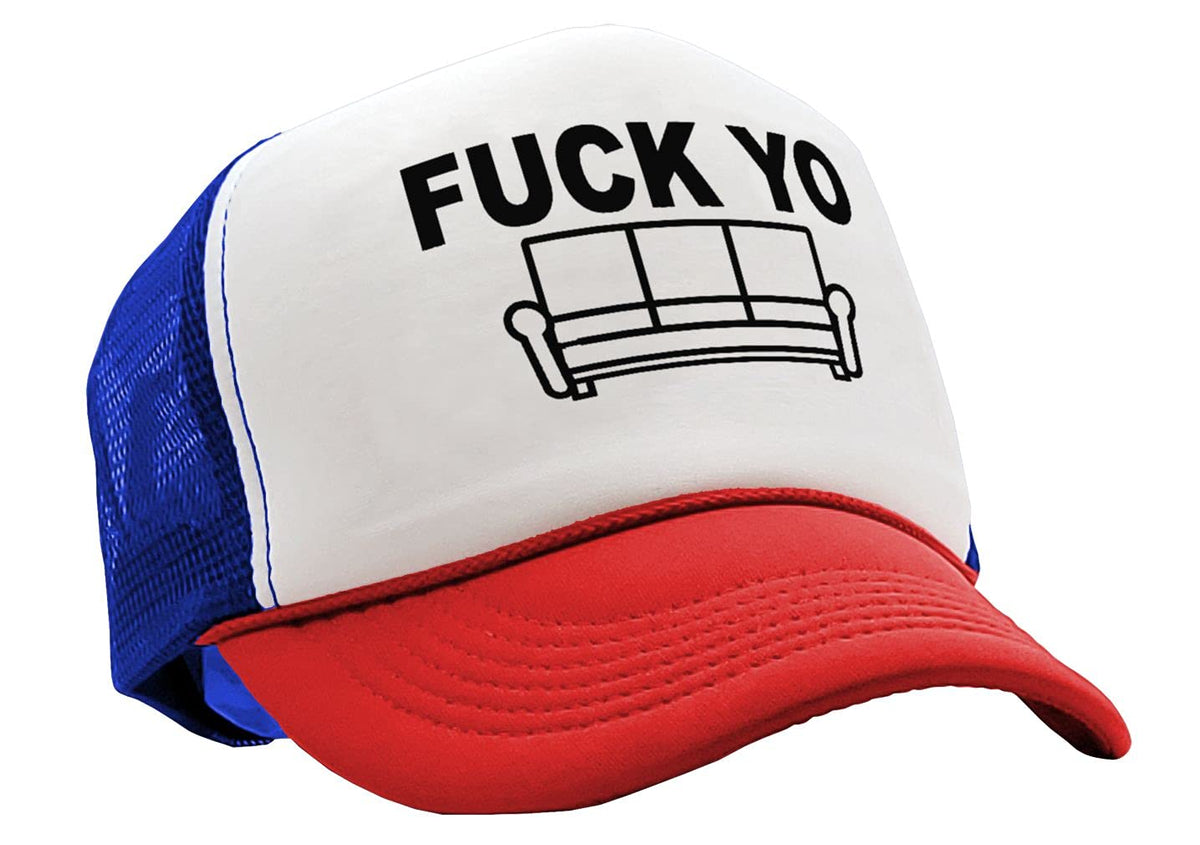 Fuck Yo Couch — RWB Trucker Hat — front