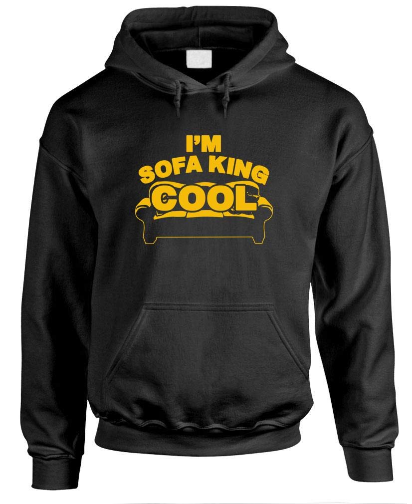 I'm Sofa King Cool — Black Hoodie — front