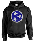 Tennessee Flag — Black Hoodie — front