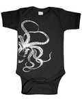 Kraken Attackin' — Black Infant Bodysuit — front