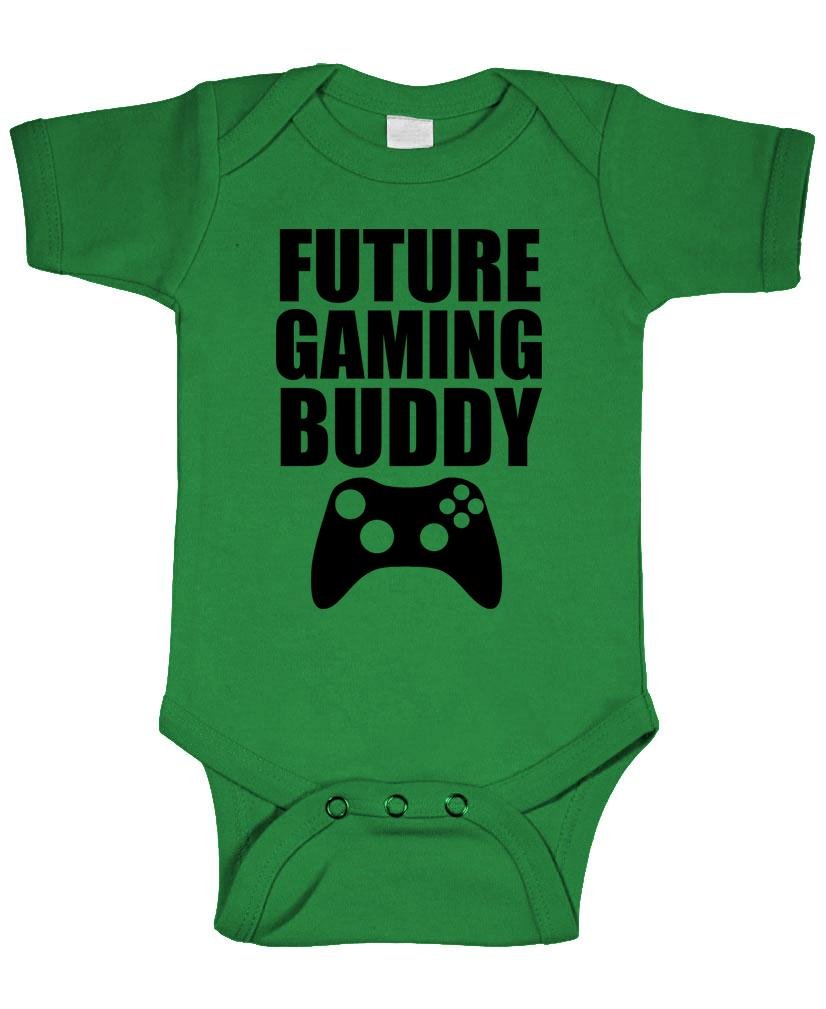 Future Gaming Buddy — Green Infant Bodysuit — front