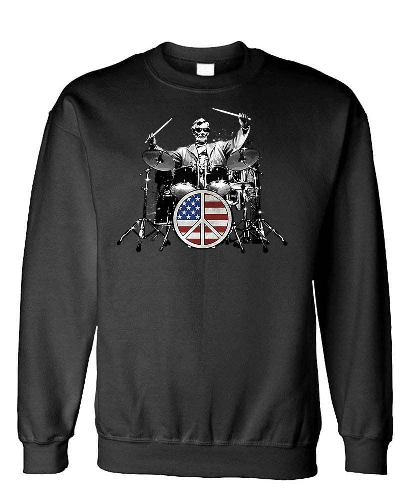 Lincoln on Drums — Black Sweatshirt — front