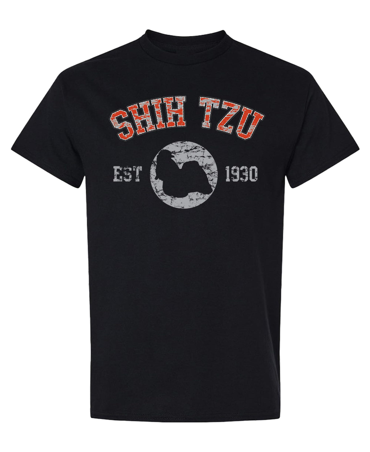 Shih Tzu Established 1930 — Black T-Shirt — front