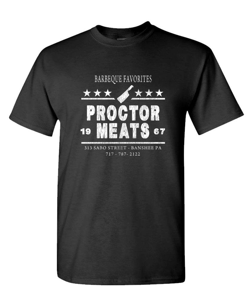 Proctor Meats — Black T-Shirt — front