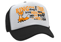 What Does a Fox Say — Black Trucker Hat — front