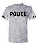 Police Front and Sleeve Lettering — Sport Gray T-Shirt — front