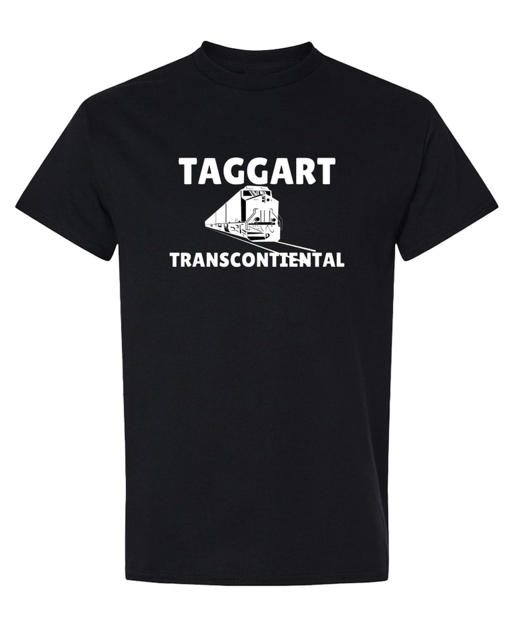 Atlas Shrugged Taggart Transcontinental — Black T-Shirt — front