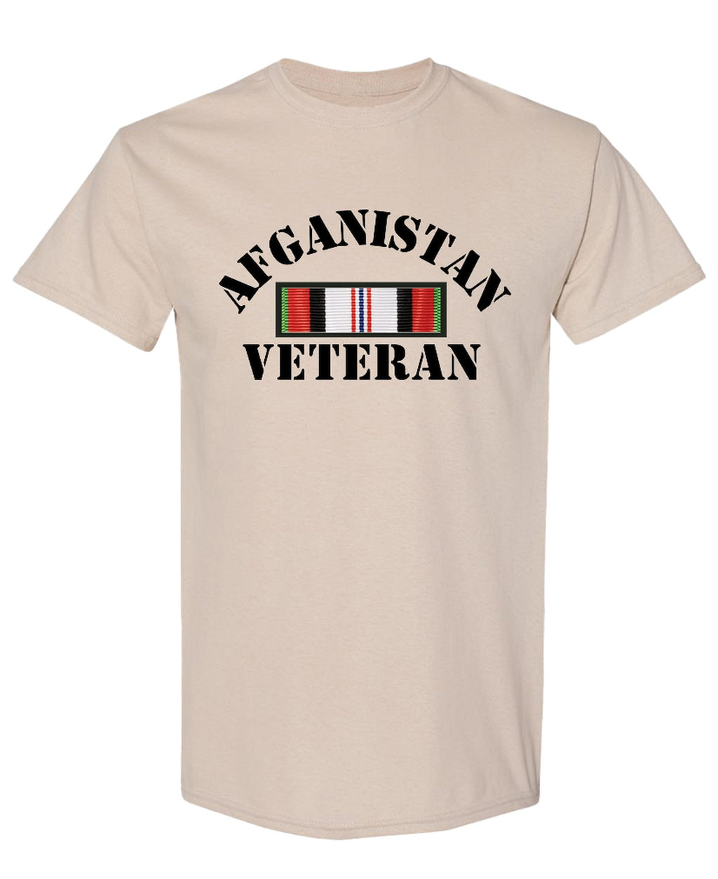 Afghanistan Veteran — Sand T-Shirt — front