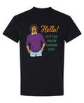 Hello Is It Tea You're Looking For — Black T-Shirt — front