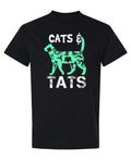 Cats and Tats — Black T-Shirt — front