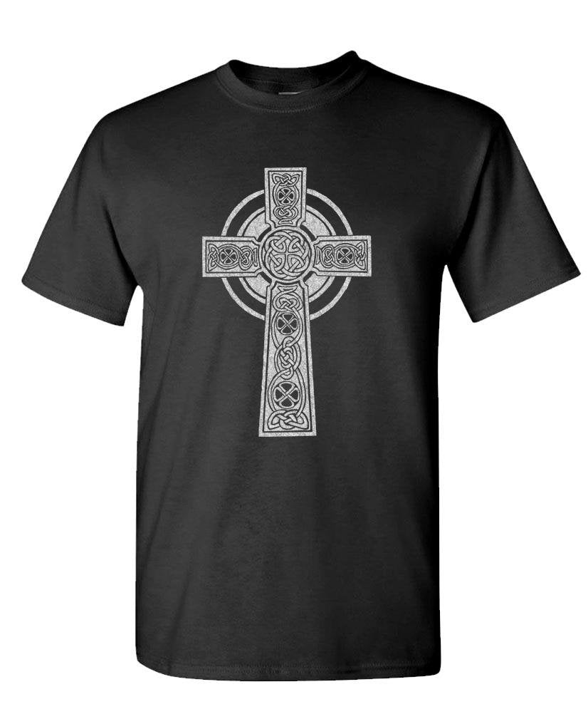 Celtic Cross — Black T-Shirt — front