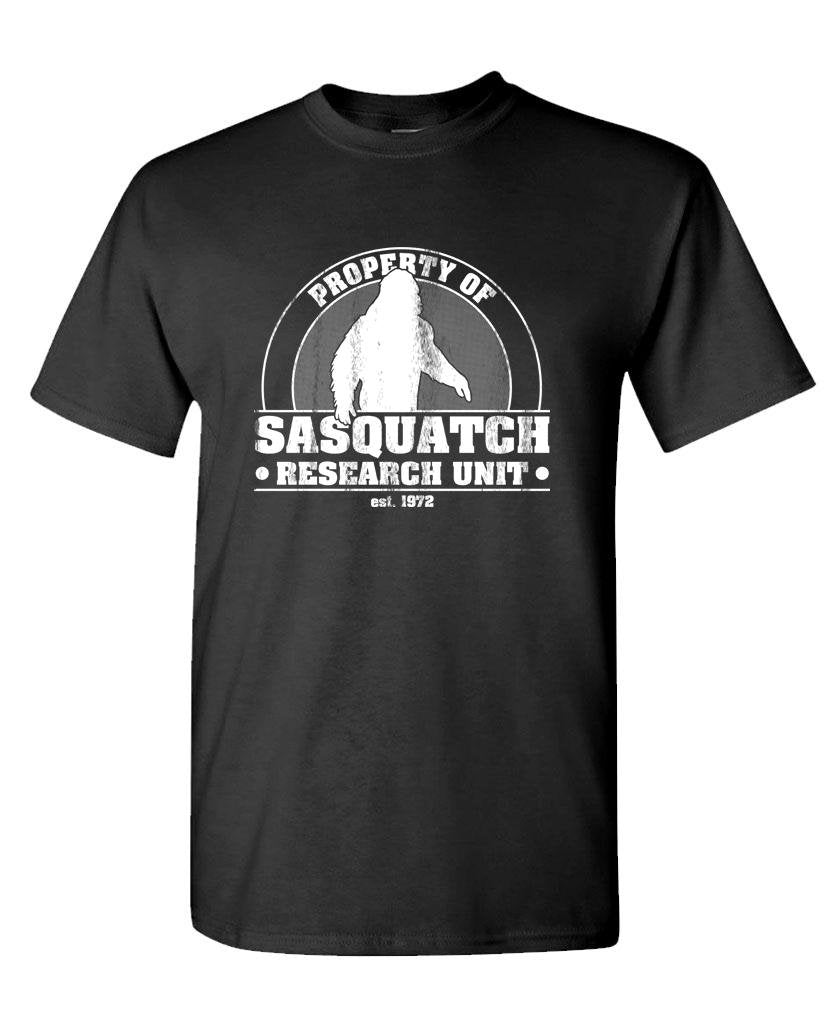 Sasquatch Research Unit — Black T-Shirt — front
