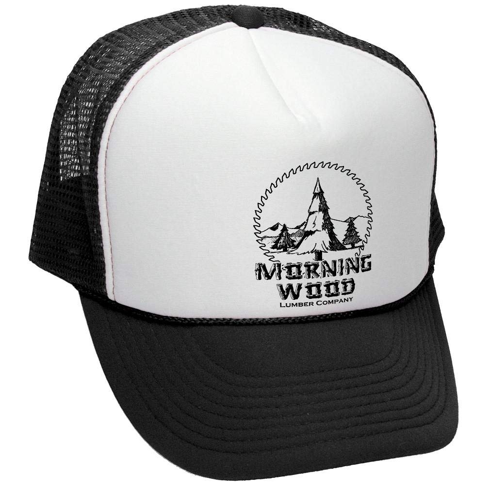 Morning Wood — Black Trucker Hat — front