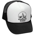Morning Wood — Black Trucker Hat — front