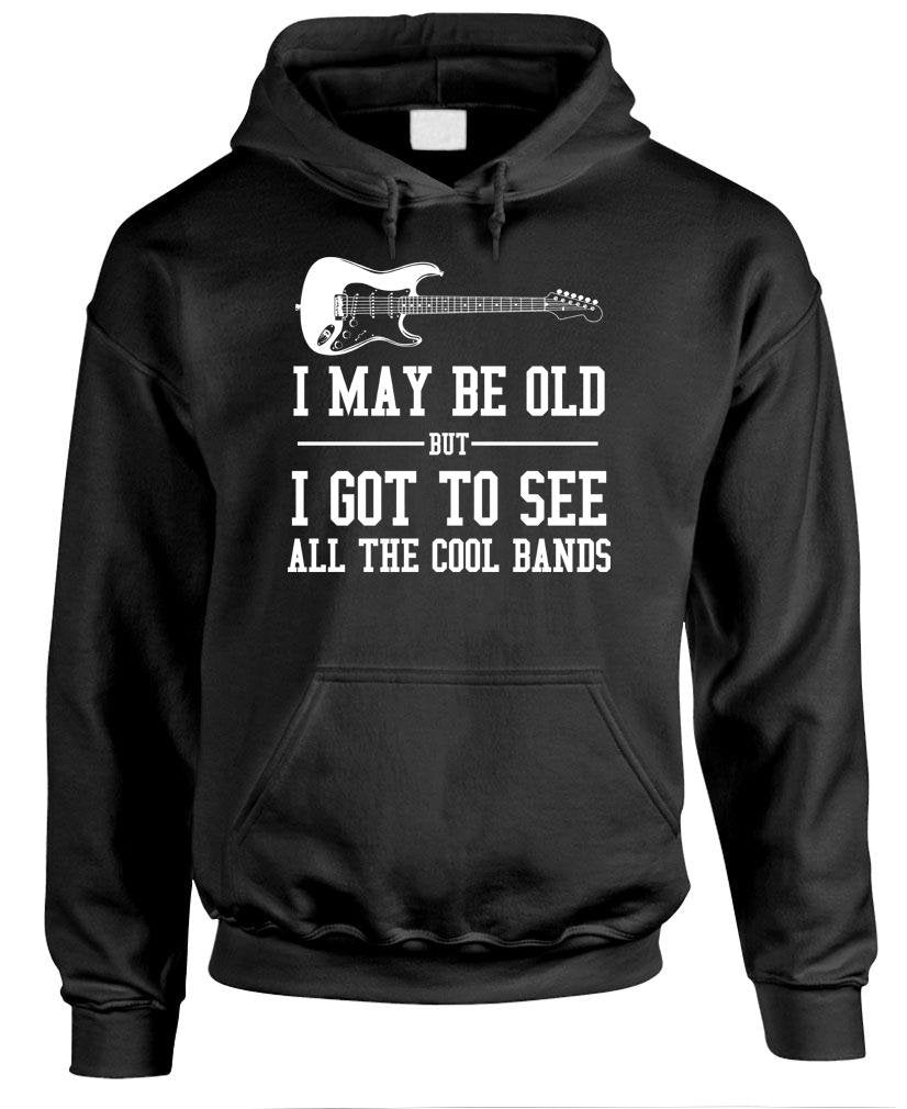 I Got to See All the Cool Bands — Black Hoodie — front