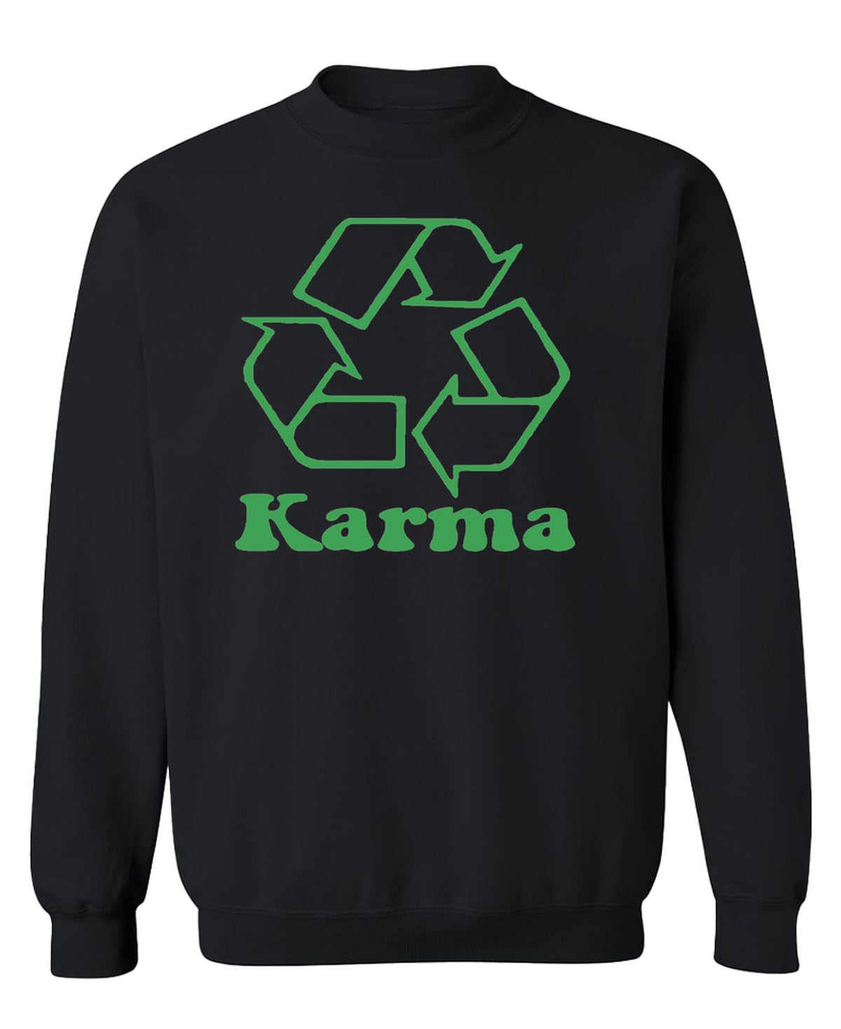 Karma Recycling — Black Sweatshirt — front