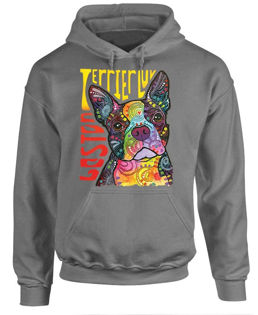 Terrier Luv — Charcoal Hoodie — front
