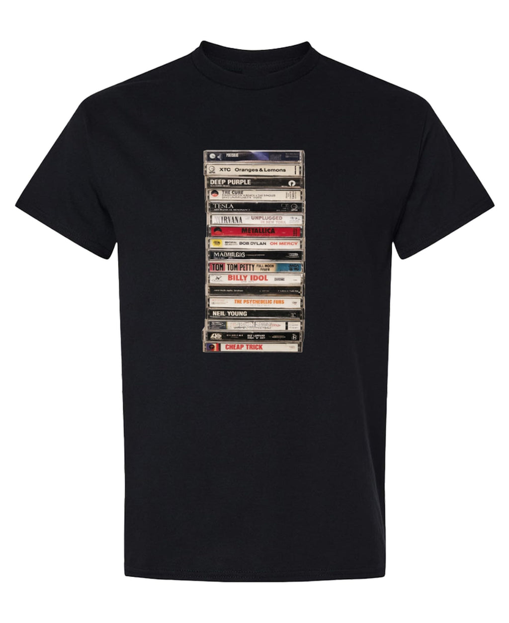 Cassette Tape — Black T-Shirt — front